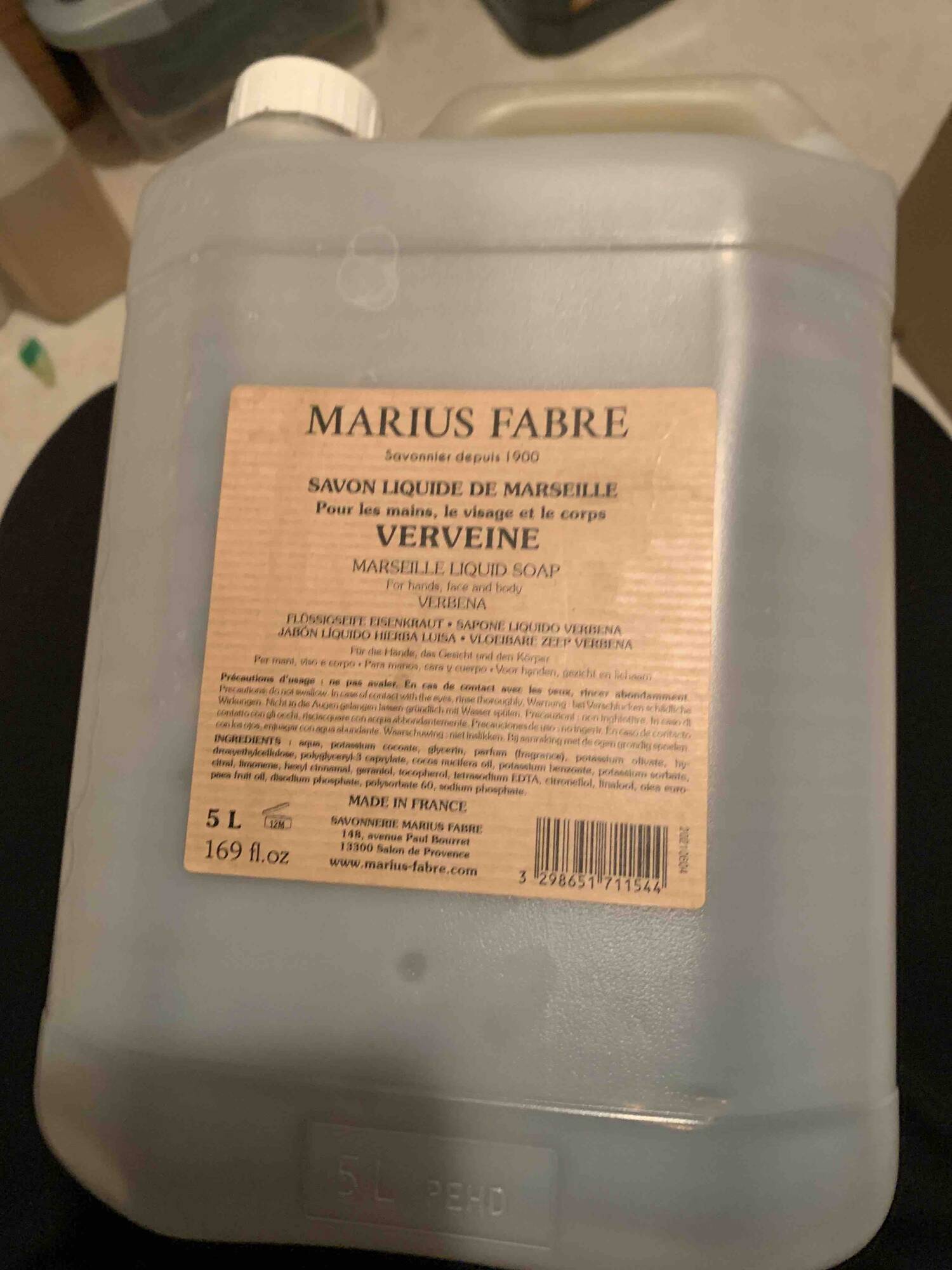MARIUS FABRE - Verveine - Savon liquide de Marseille