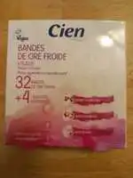 CIEN - 32 Bandes de cire froide visage + 4 lingettes apaisantes