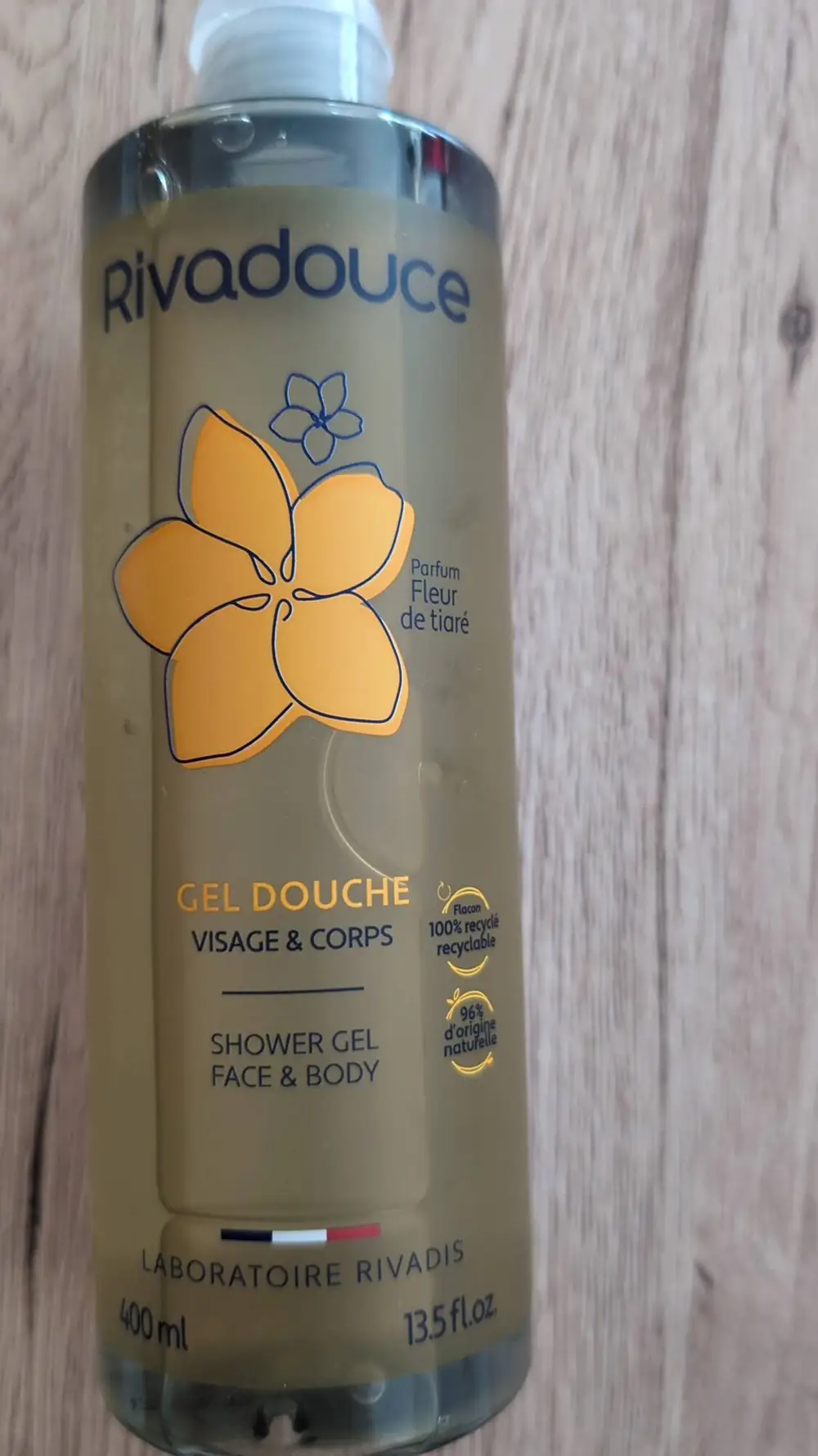 RIVADOUCE - Gel douche parfum fleur de tiaré 