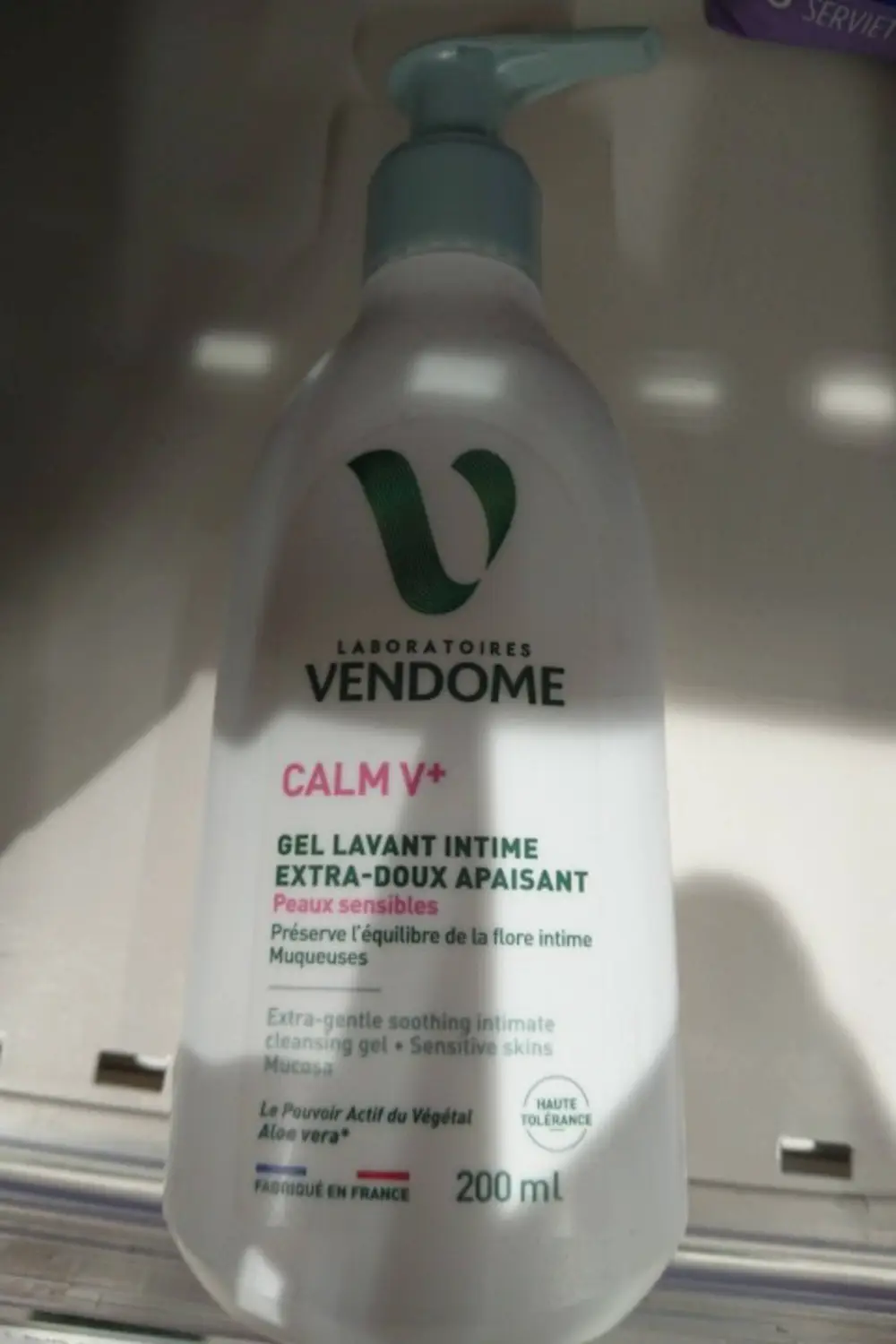 VENDOME - Calm V+ - Gel lavant intime peaux sensibles