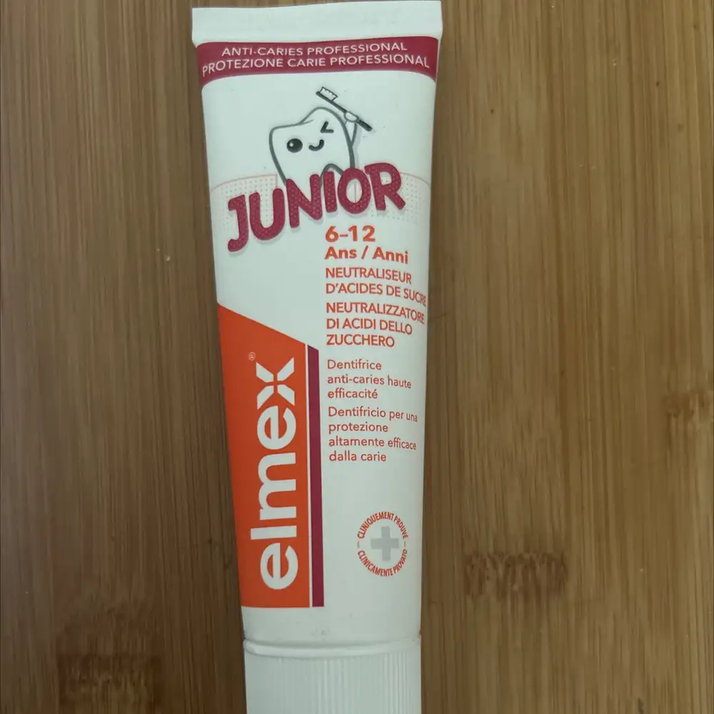 ELMEX - Junior 6-12ans - Dentifrice anti-caries haute efficacité