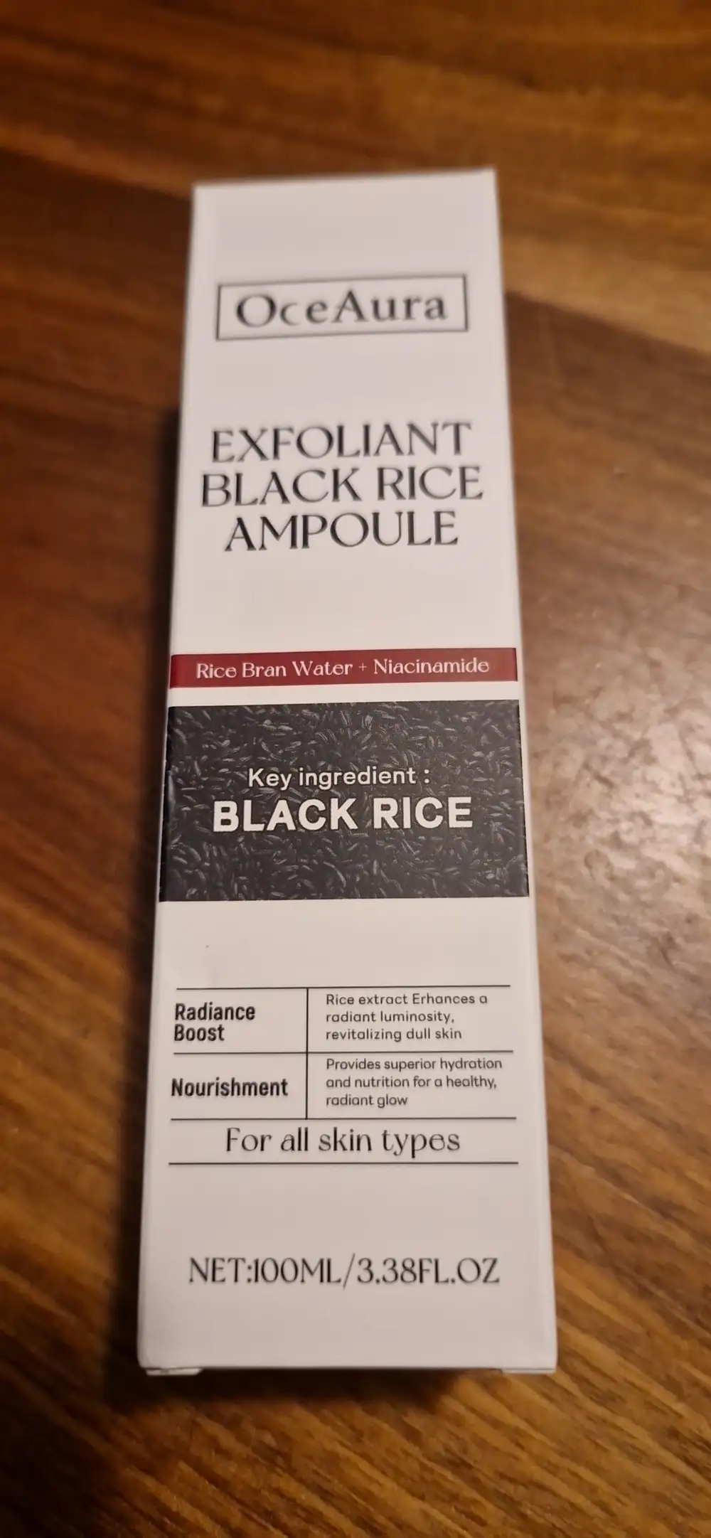 OCEAURA - Exfoliant black rice ampoule