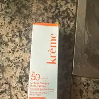 KRÈME - Crème solaire anti-taches SPF50+