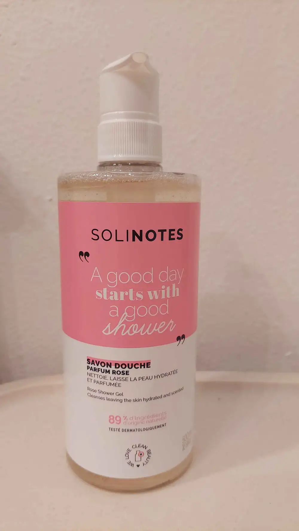 SOLINOTES - Savon douche parfum rose