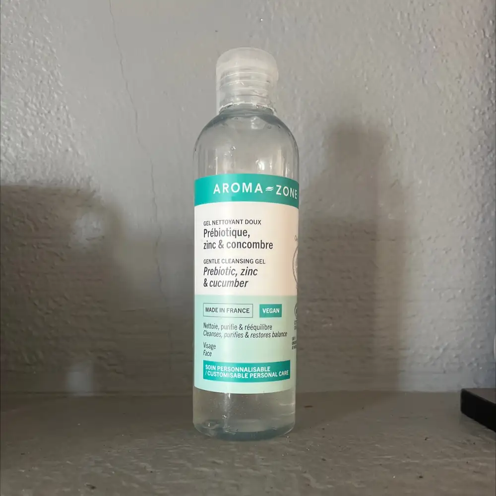AROMA-ZONE - Gel nettoyant doux prébiotique zinc & concombre