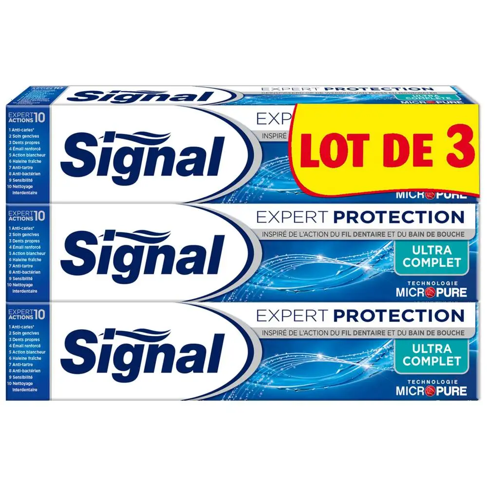 SIGNAL - Signal Dentifrice Expert Protection Complet 75ml Lot de 3