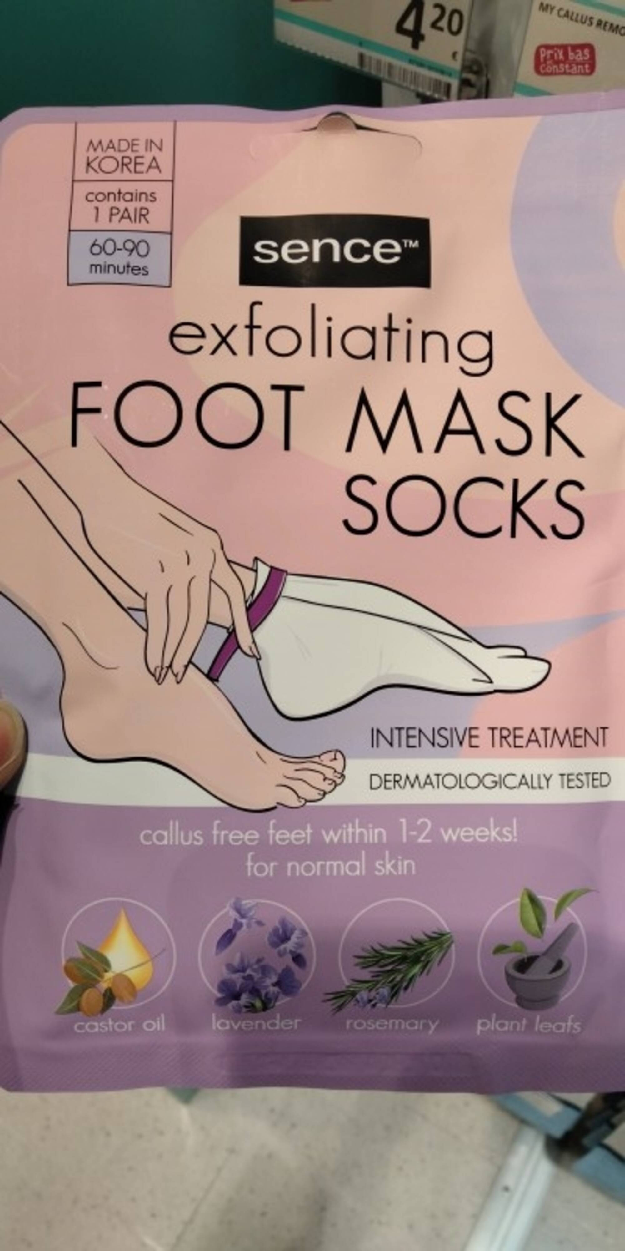 SENCE - Exfoliating foot mask socks