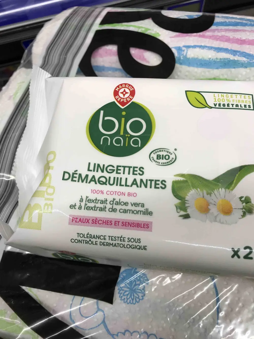 MARQUE REPÈRE - Bio naïa - Lingettes démaquillantes bio