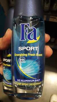 FA - Sport - Energizing fresh scent - 24h Protection - Pump spray deodorant