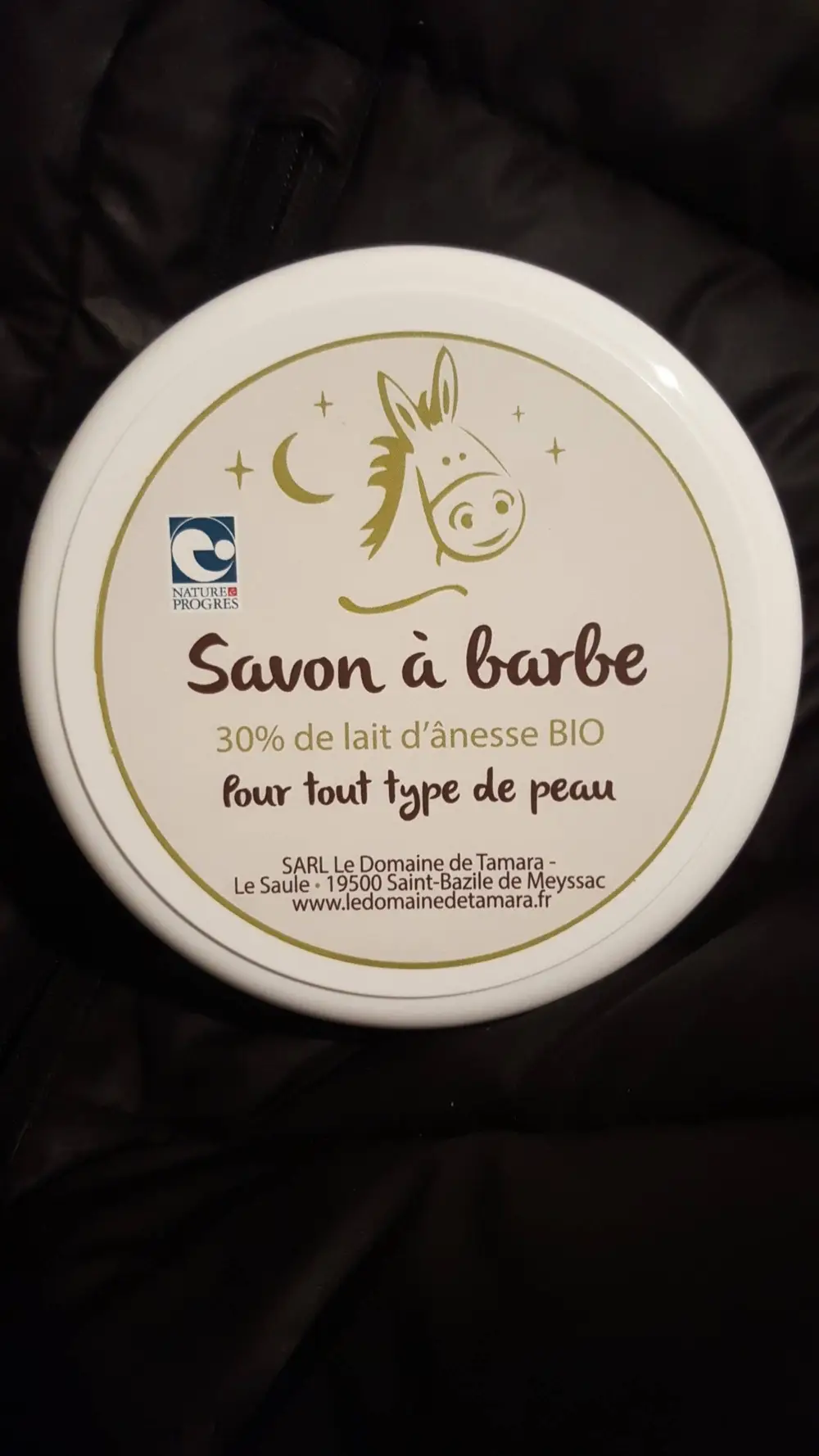 NATURE & PROGRÈS - Savon à barbe 30% de lait d'ânesse bio 