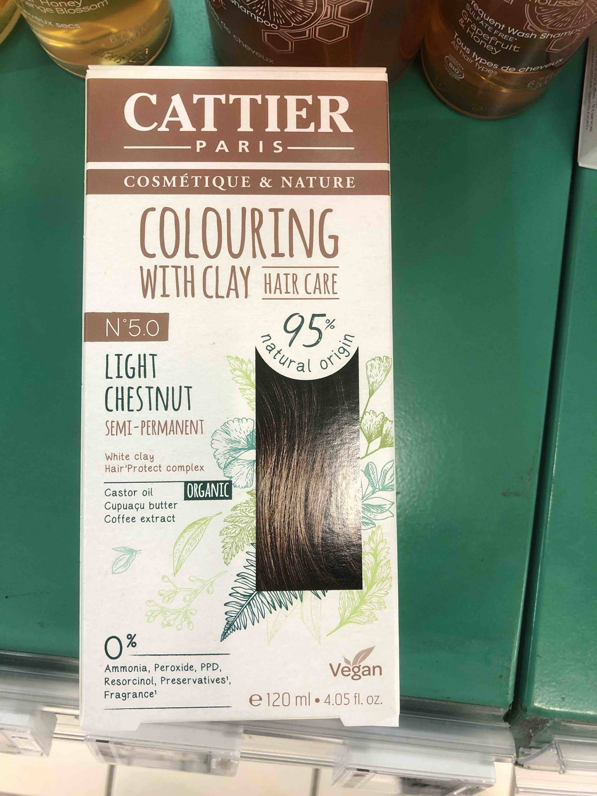CATTIER - Colouring with clay hair care N° 50 Light chestnut