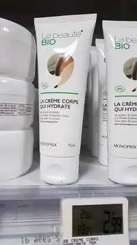 MONOPRIX - La beauté bio - La crème corps qui hydrate