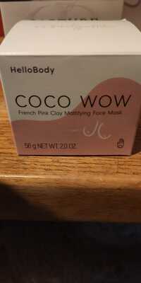 HELLOBODY - Coco wow - French pink clay mattifying face mask