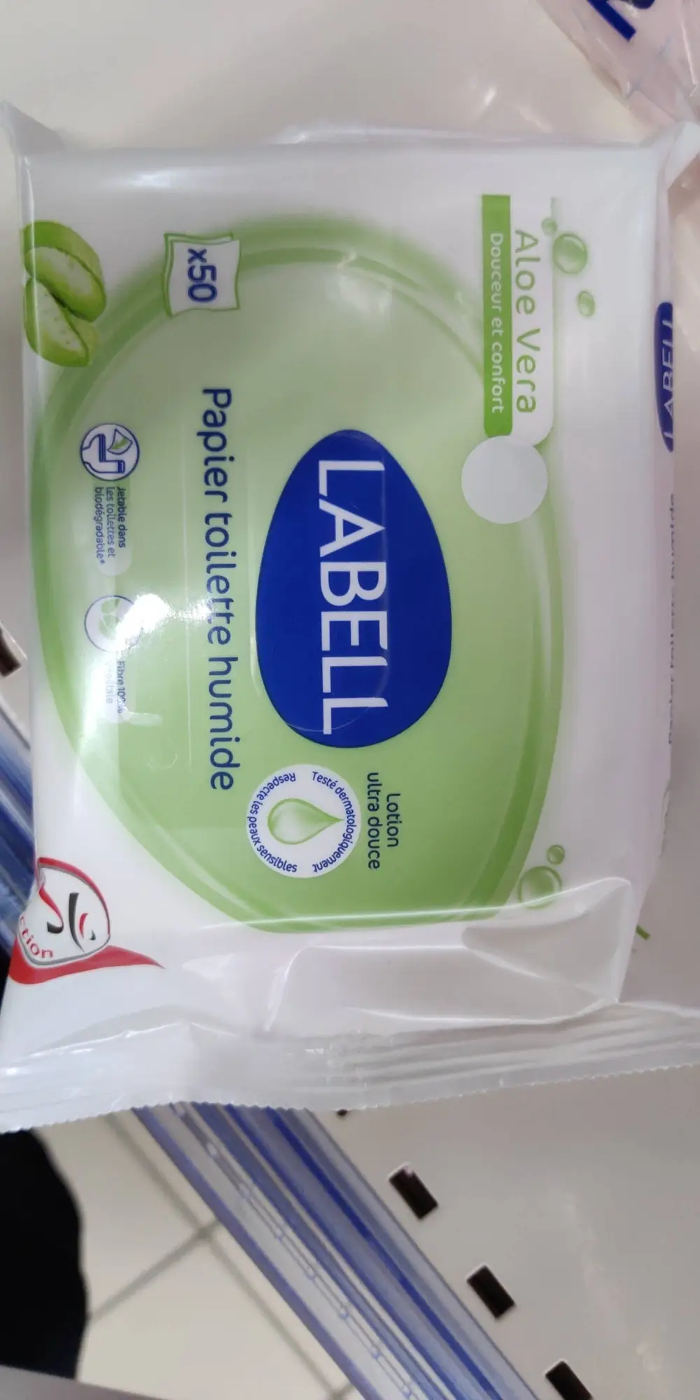 LABELL - Aloe vera - Papier toilette humide