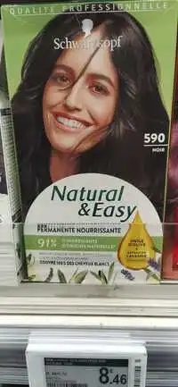 SCHWARZKOPF - Natural & easy - Couvre 100% des cheveux blancs 590 noir