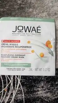 JOWAÉ - Crème-masque hydratante récupératrice nuit