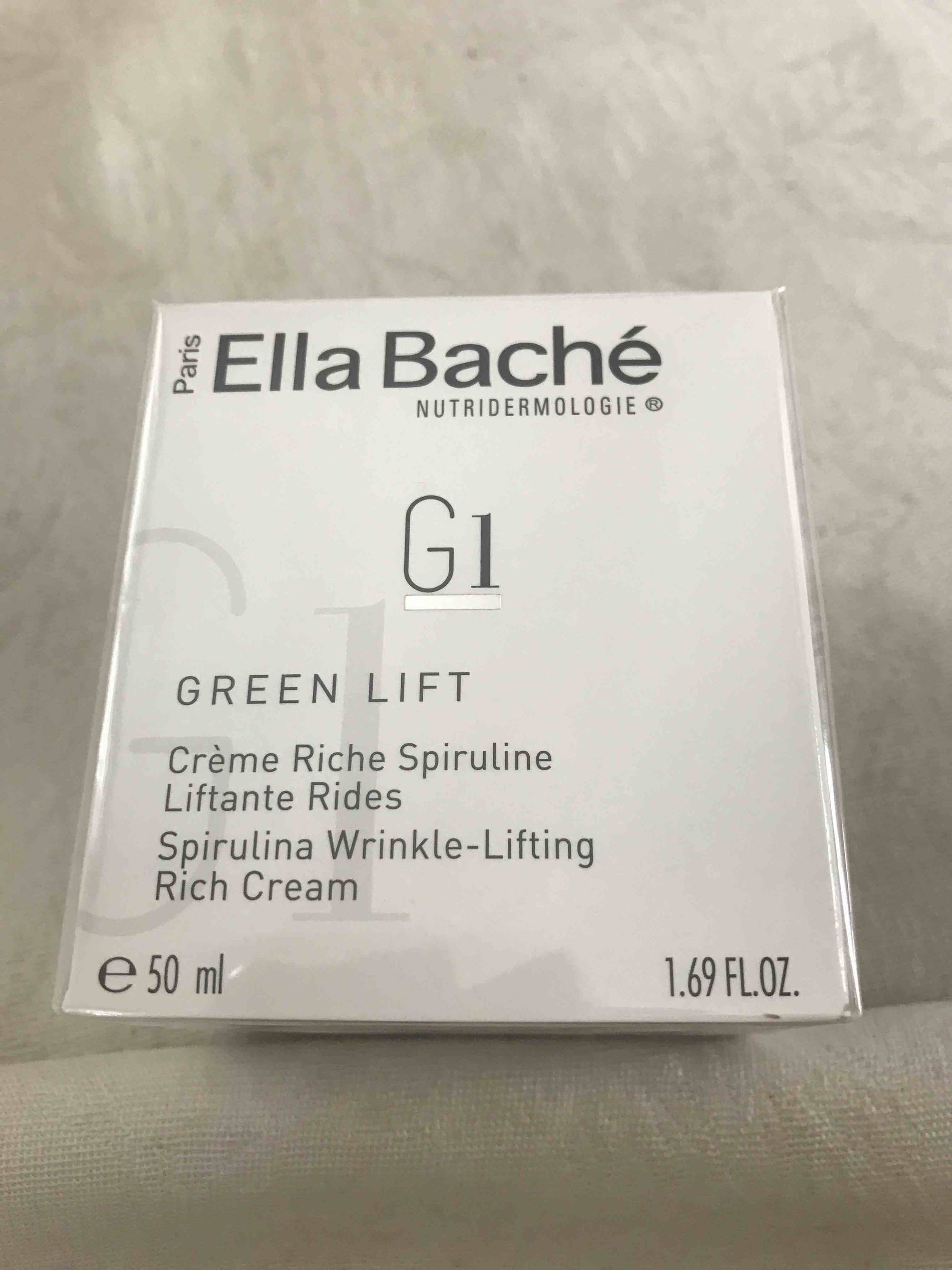ELLA BACHE - G1 green lift - Crème riche spiruline liftante rides