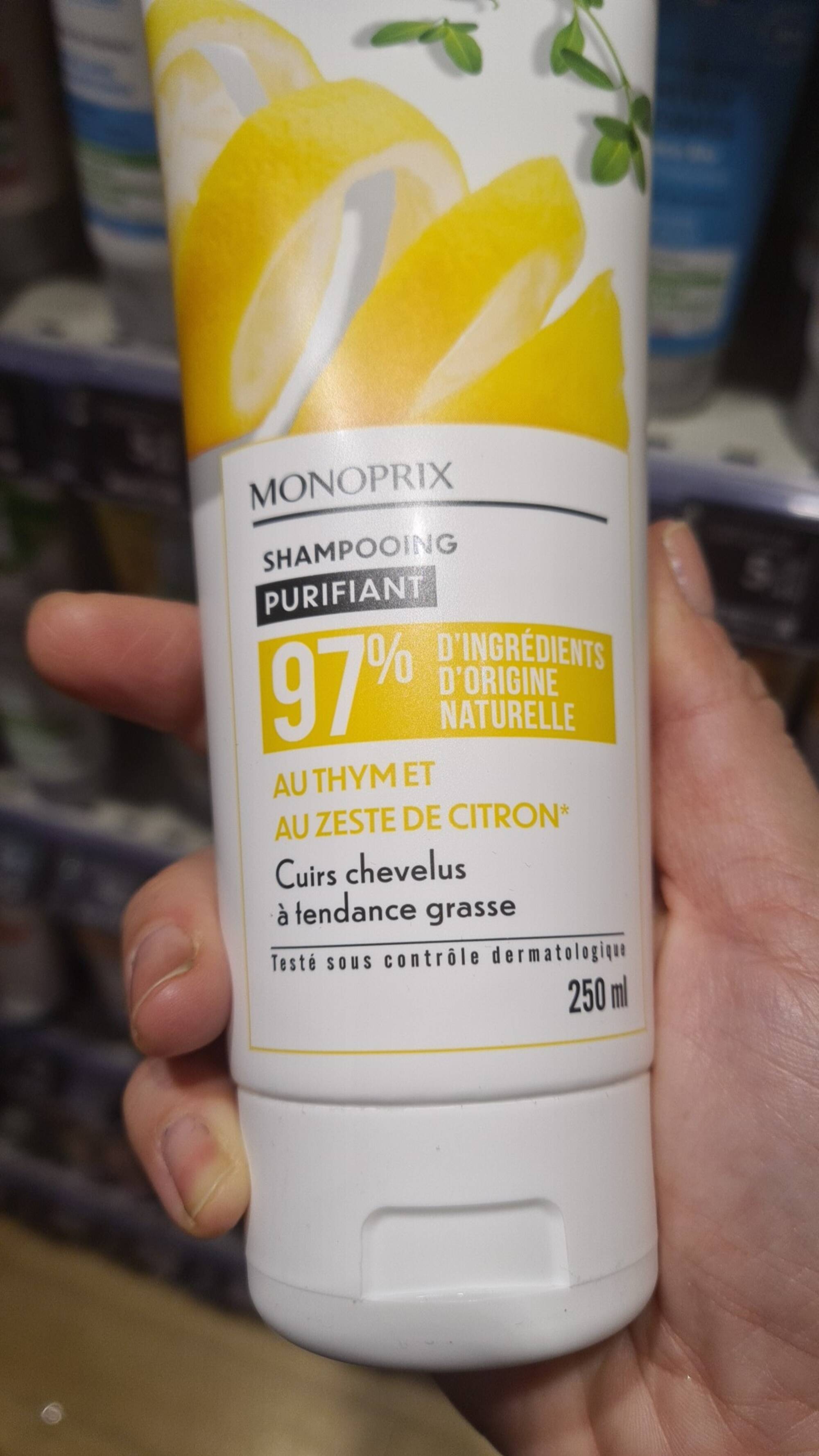 MONOPRIX - Shampooing purifiant au thym et au zeste de citron