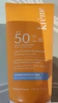 KRÈME - Lait solaire hydratant spf50