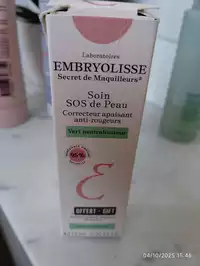 EMBRYOLISSE - Secret de maquilleurs -  Soin SOS de peau anti-rougeurs