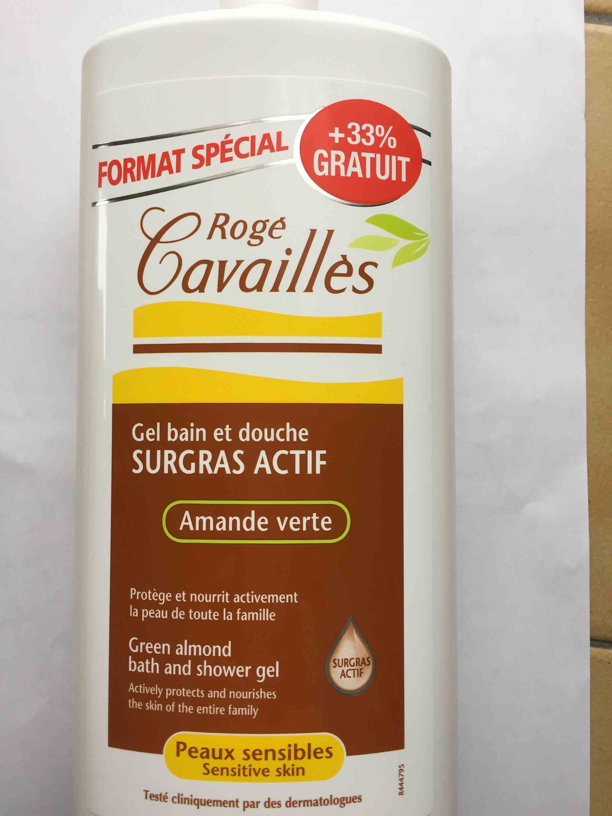 Rogé Cavaillès Surgras actif Gel bain douche lait et miel 750ml 
