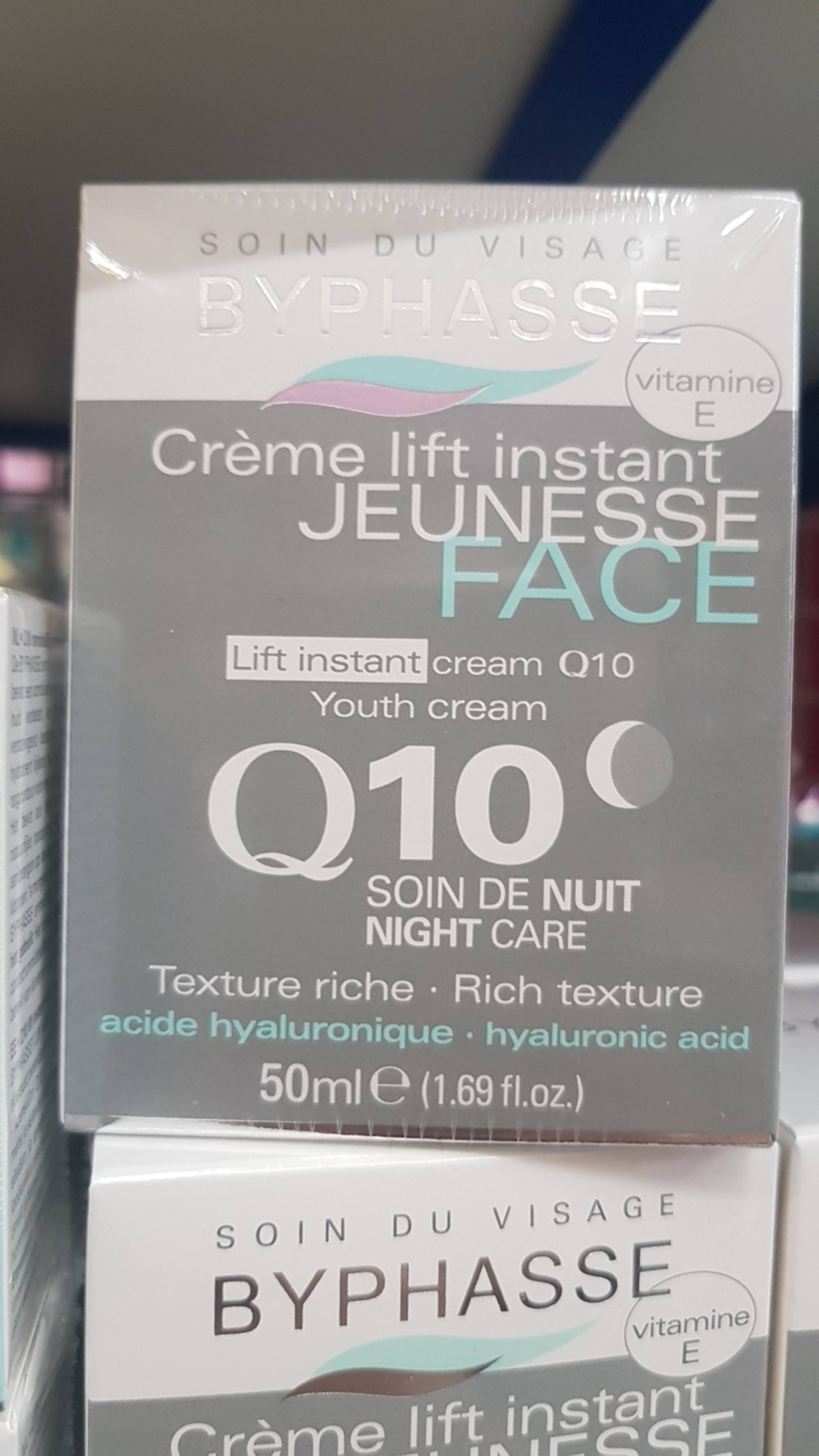 BYPHASSE - Soin du visage - Crème lift instant jeunesse - Q10 soin de nuit