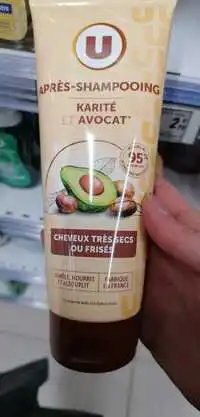 BY U - MAGASINS U - Cheveux très secs ou frisés - Après-shampooing Karité et avocat