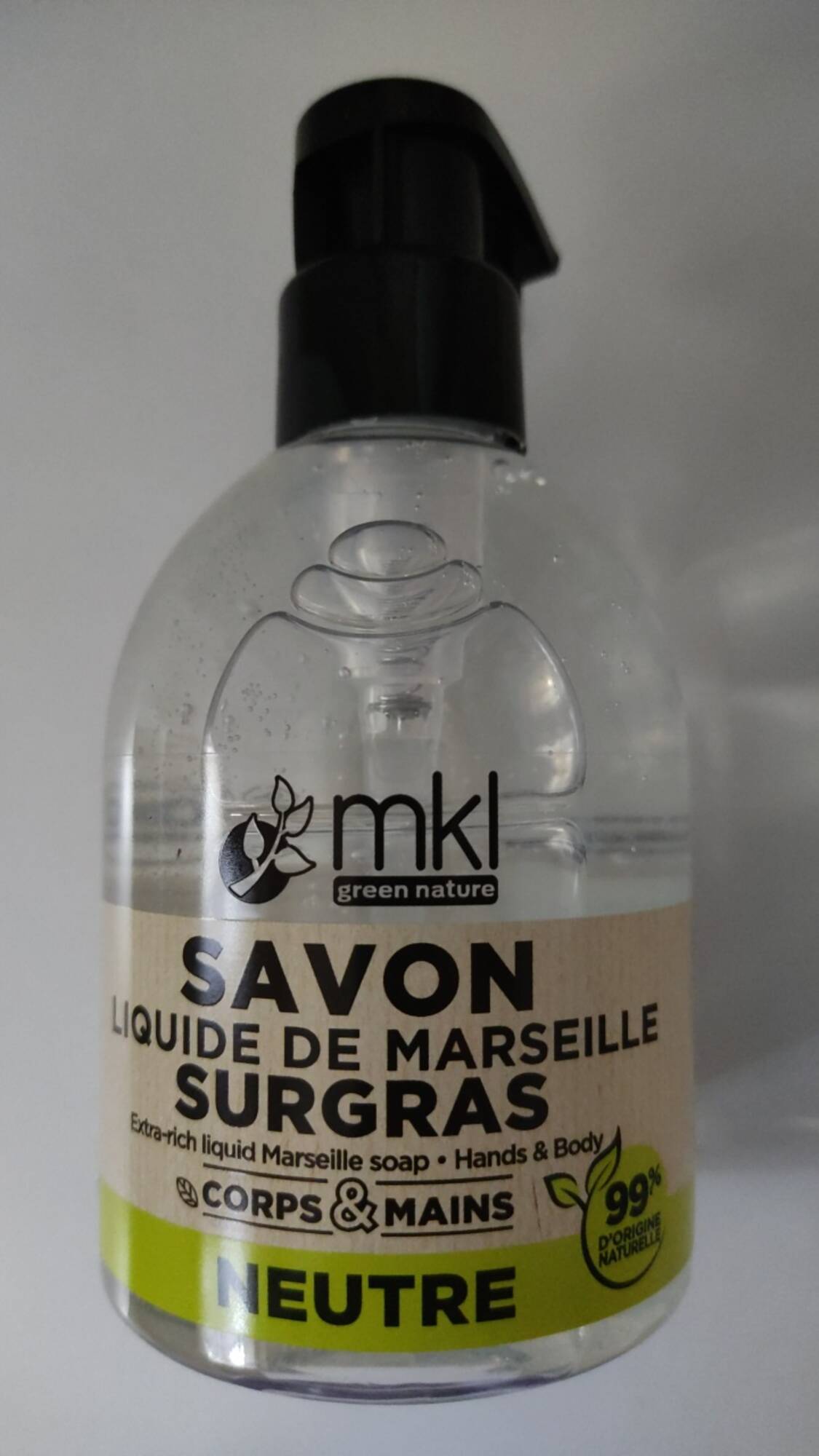 MKL GREEN NATURE - Neutre - Savon liquide de Marseille surgras corps & mains