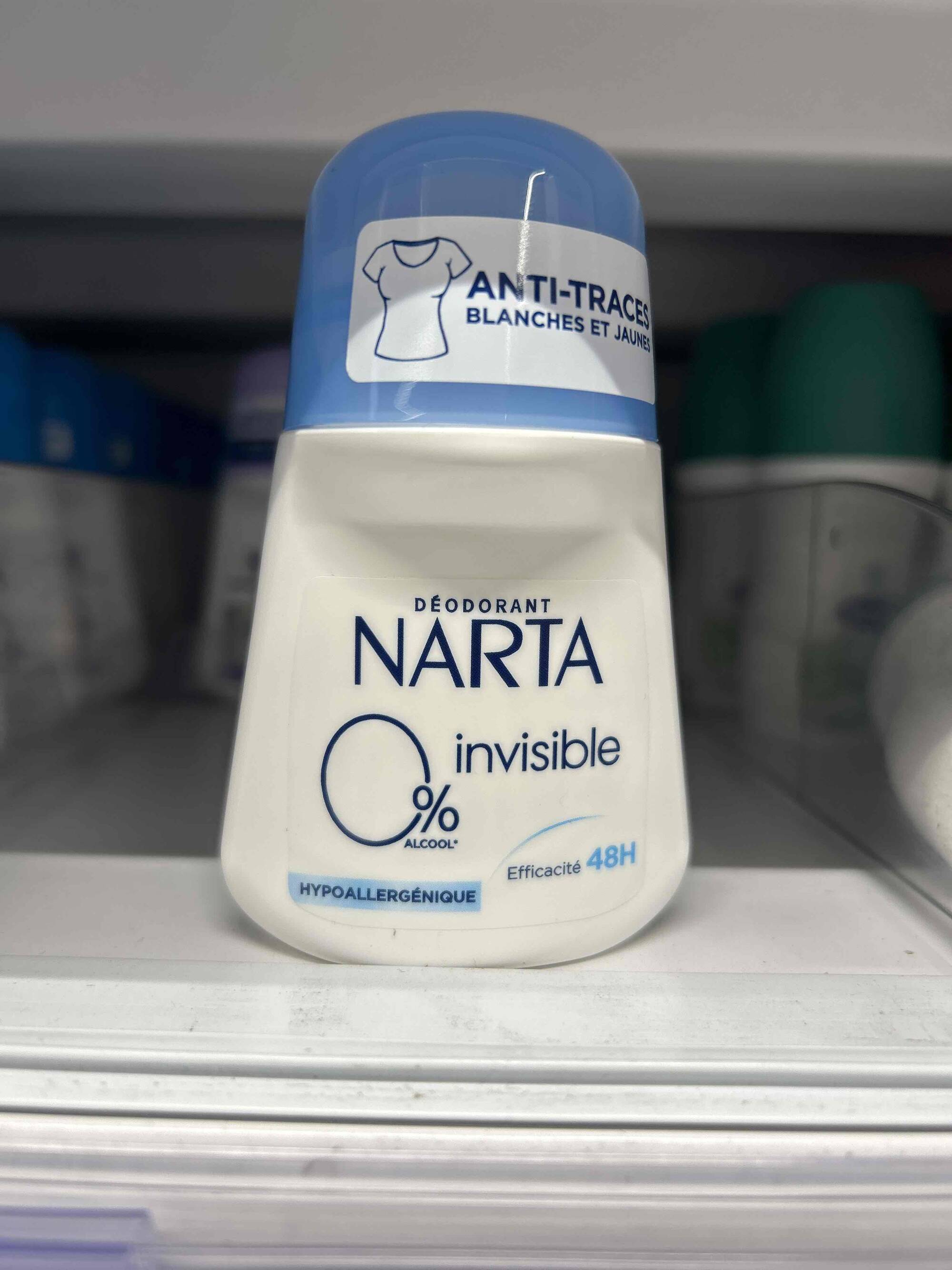 NARTA - Déodorant 0% invisible