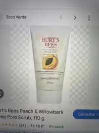 BURT'S BEES - Peach & willow bark - Exfoliant en profondeur pour les pores