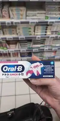 ORAL-B - Pro junior 6-12 - Dentirice fluoré