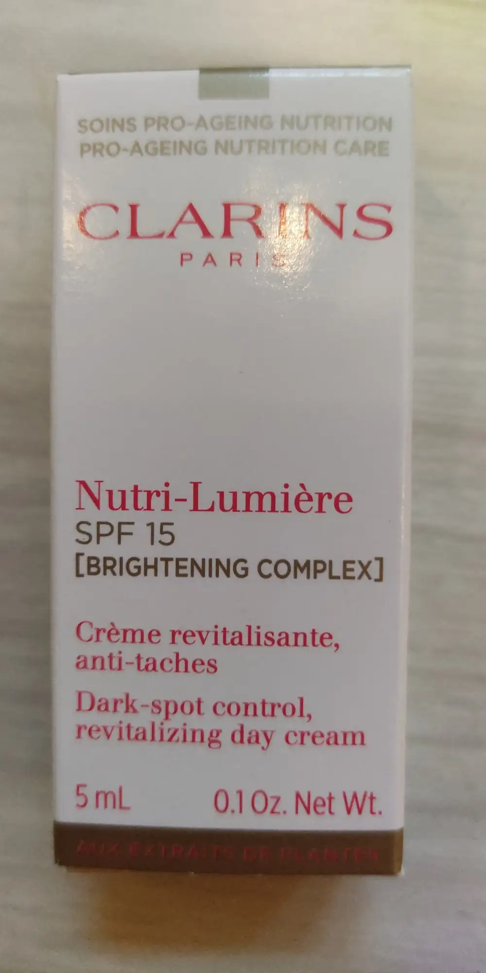 CLARINS - Nutri-lumière - Crème revitalisante anti-tâches SPF 15