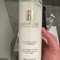 BOUTIQUE - Lotion pour les mains et le corps