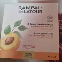 RAMPAL LATOUR 1828 - 3 Savons extra doux parfum abricot