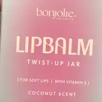 BONJOLIE COSMETICS - Twist-up jar - Lip balm coconut scent