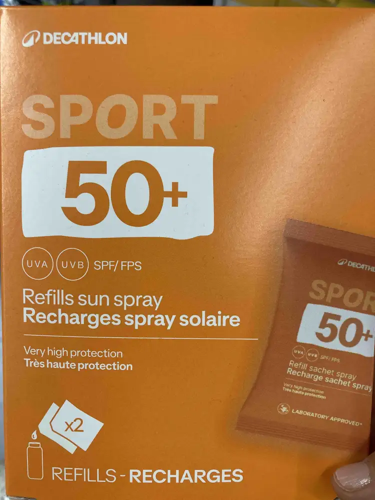 DÉCATHLON - Recharges spray solaire sport spf50+