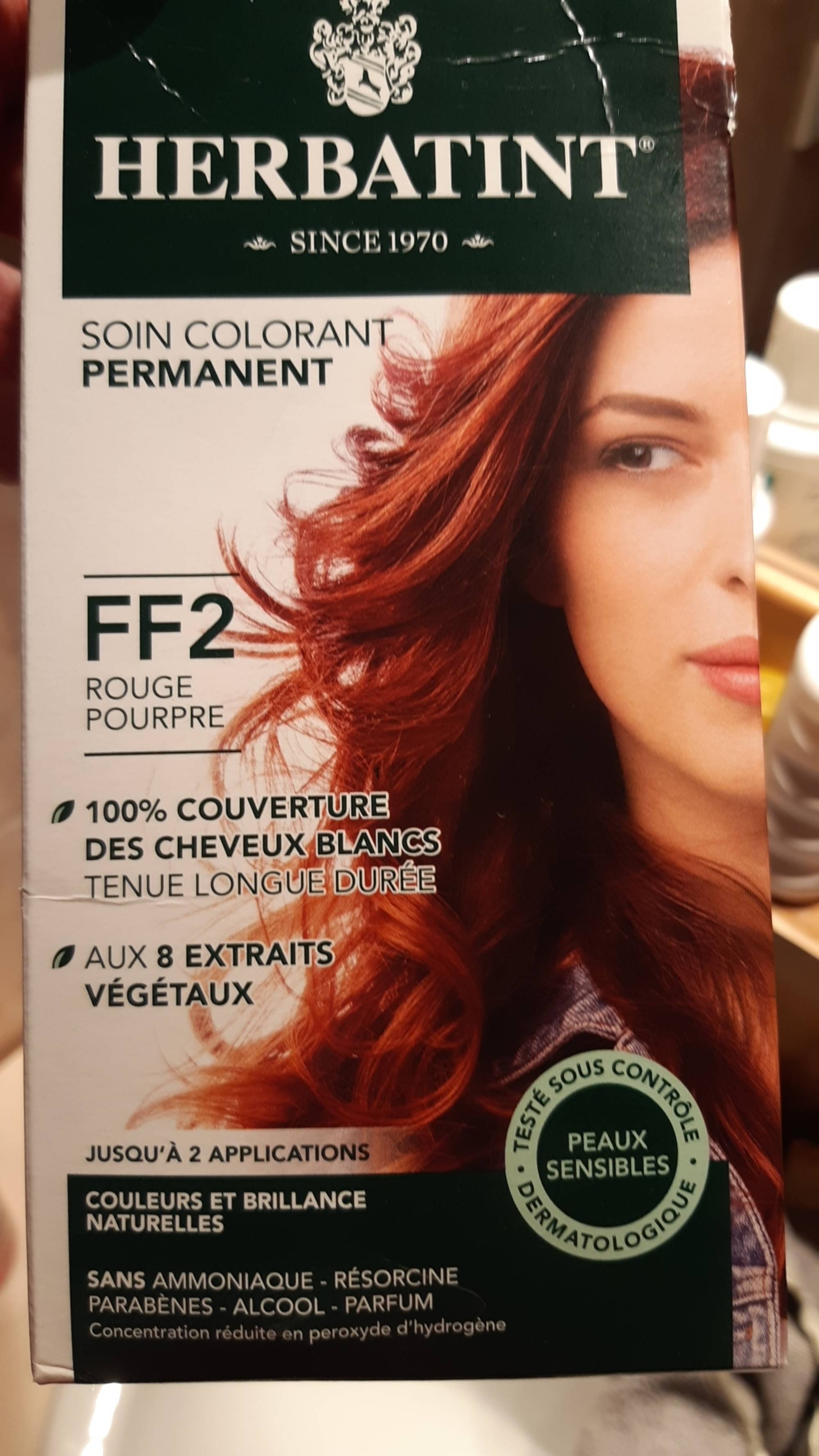 HERBATINT - Soin colorant permanent - FF2 rouge pourpre