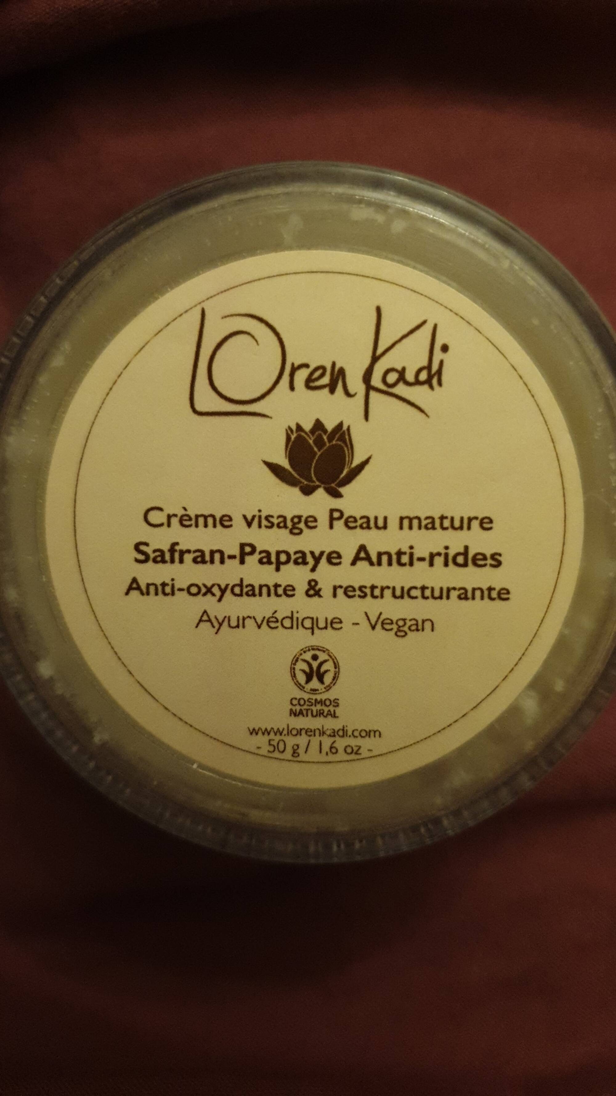 LOREN KADI - Safran-Papaye Anti-rides - Crème visage peau mature