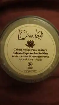 LOREN KADI - Safran-Papaye Anti-rides - Crème visage peau mature