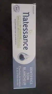 NATESSANCE - Dentifrice soin blancheur  charbon de bambou & jus d'aloe vera bio