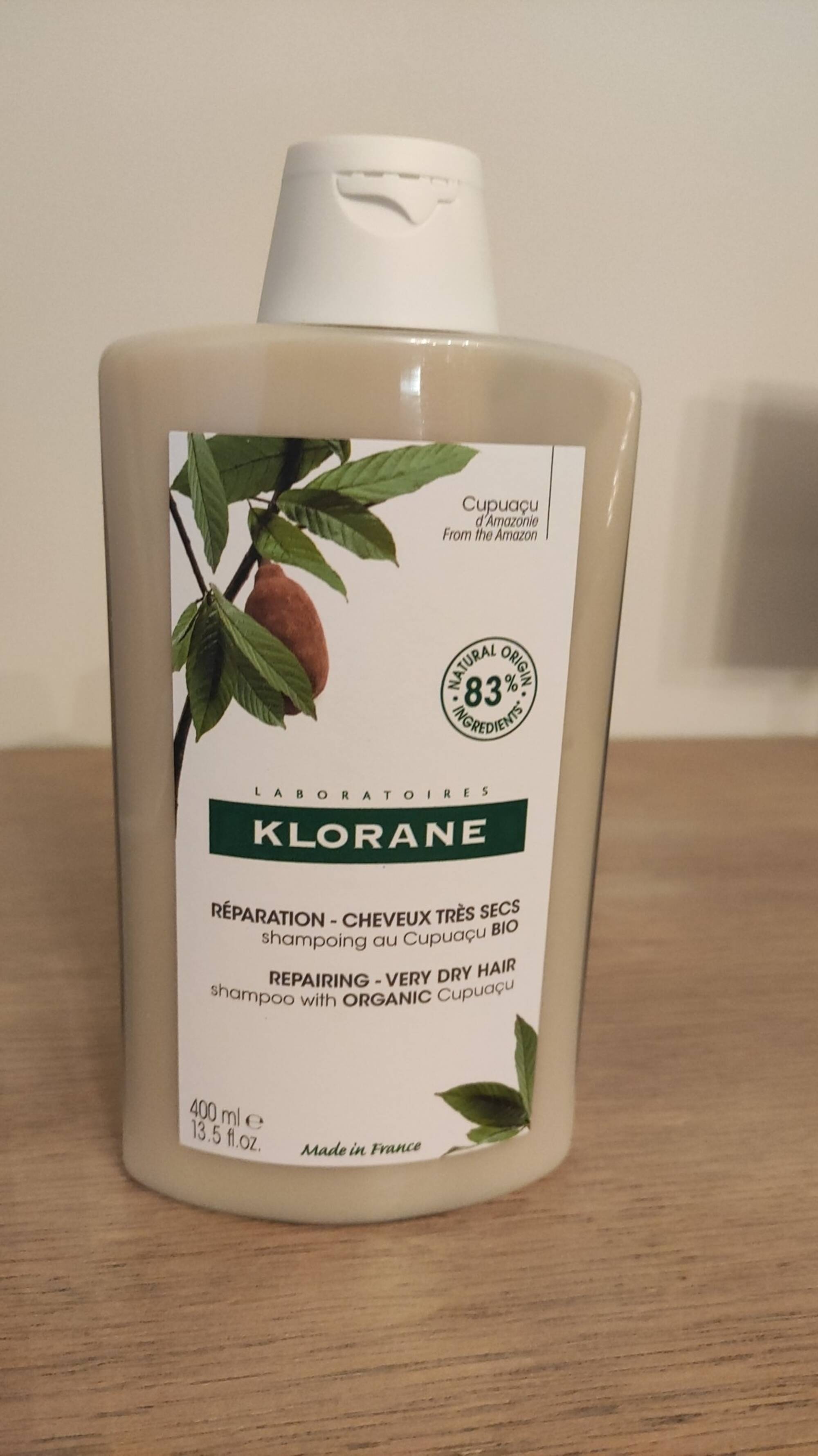 KLORANE - Réparation cheveux très secs - Shampooing au cupuaçu bio