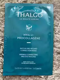 THALGO - Hyalu-procollagène - Patchs correction rides