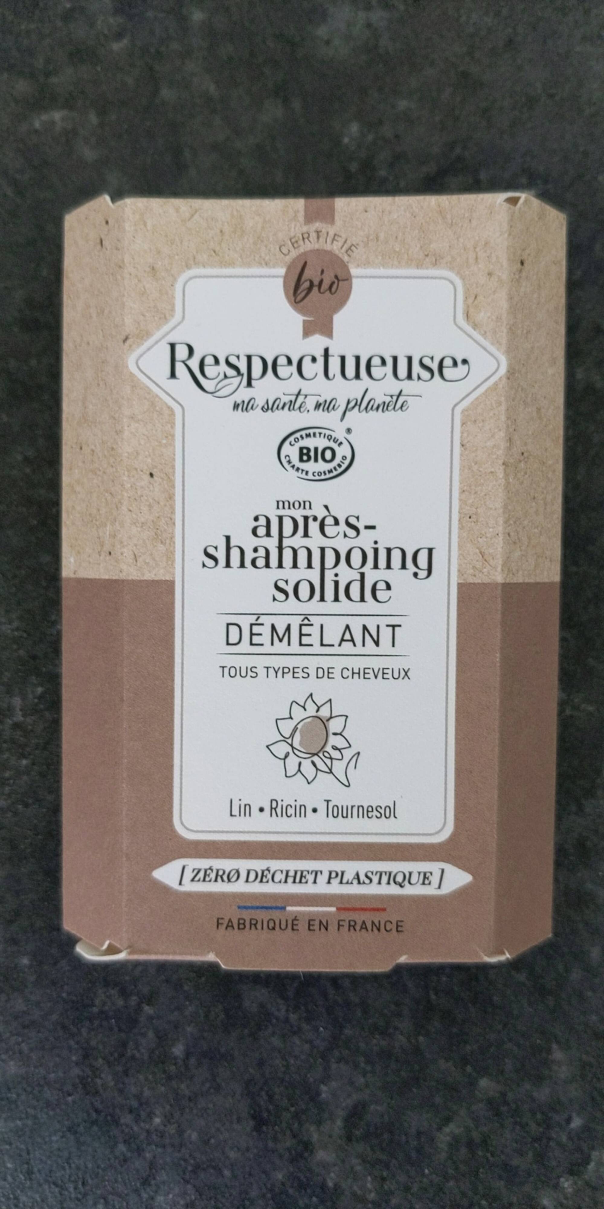RESPECTUEUSE - Mon après-shampoing solide