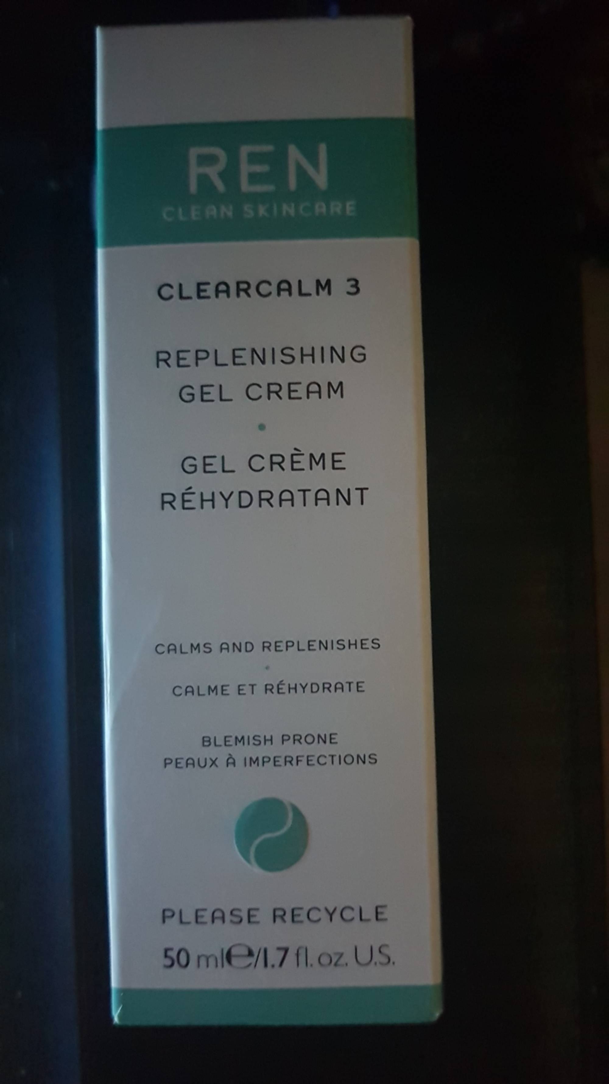 REN - Clearcalm 3 - Gel crème réhydratant