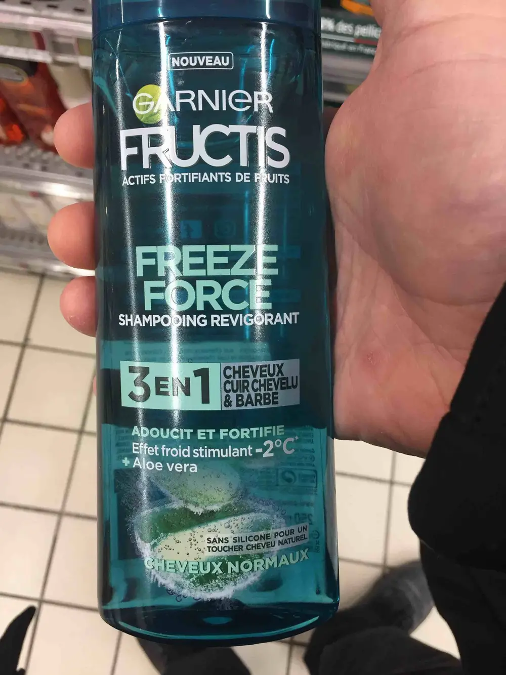 GARNIER - Fructis freeze force - Shampooing revigorant 3 en 1