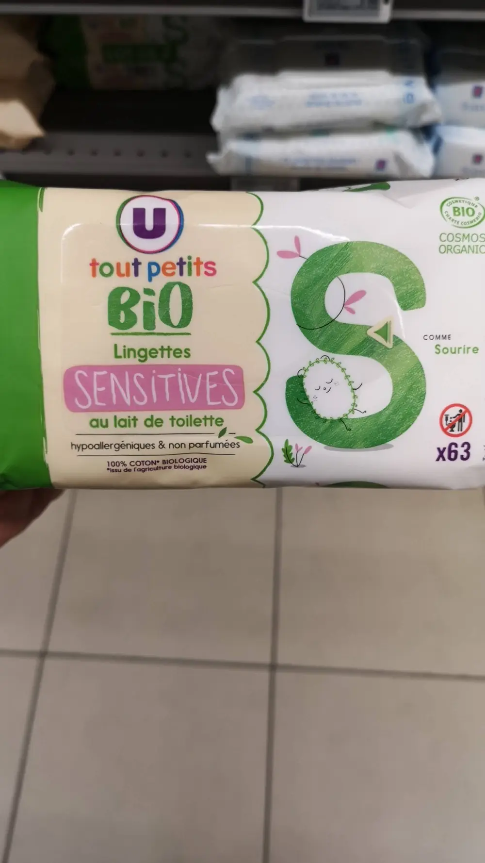 U TOUT PETITS - Bio lingettes bébé sensitives