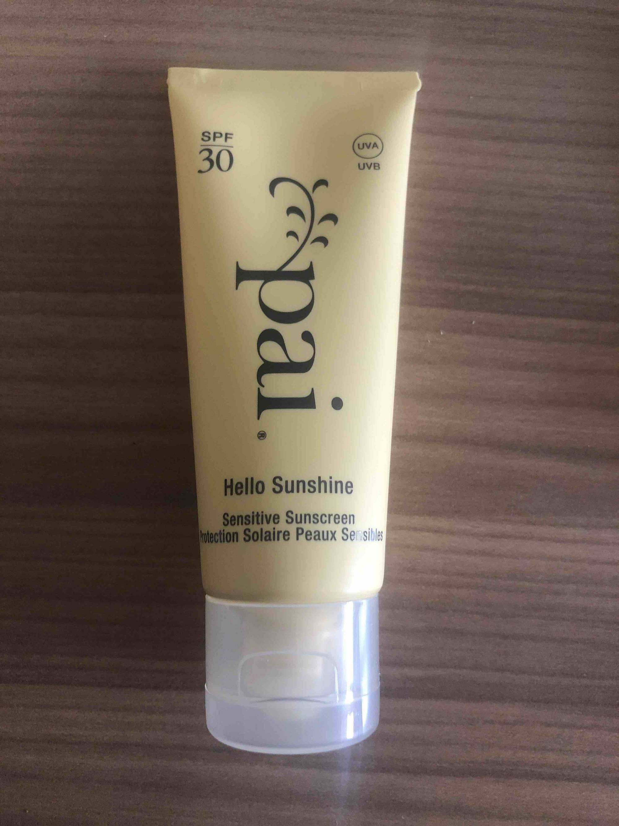 PAI - Hello sunshine - Sensitive sunscreen SPF 30