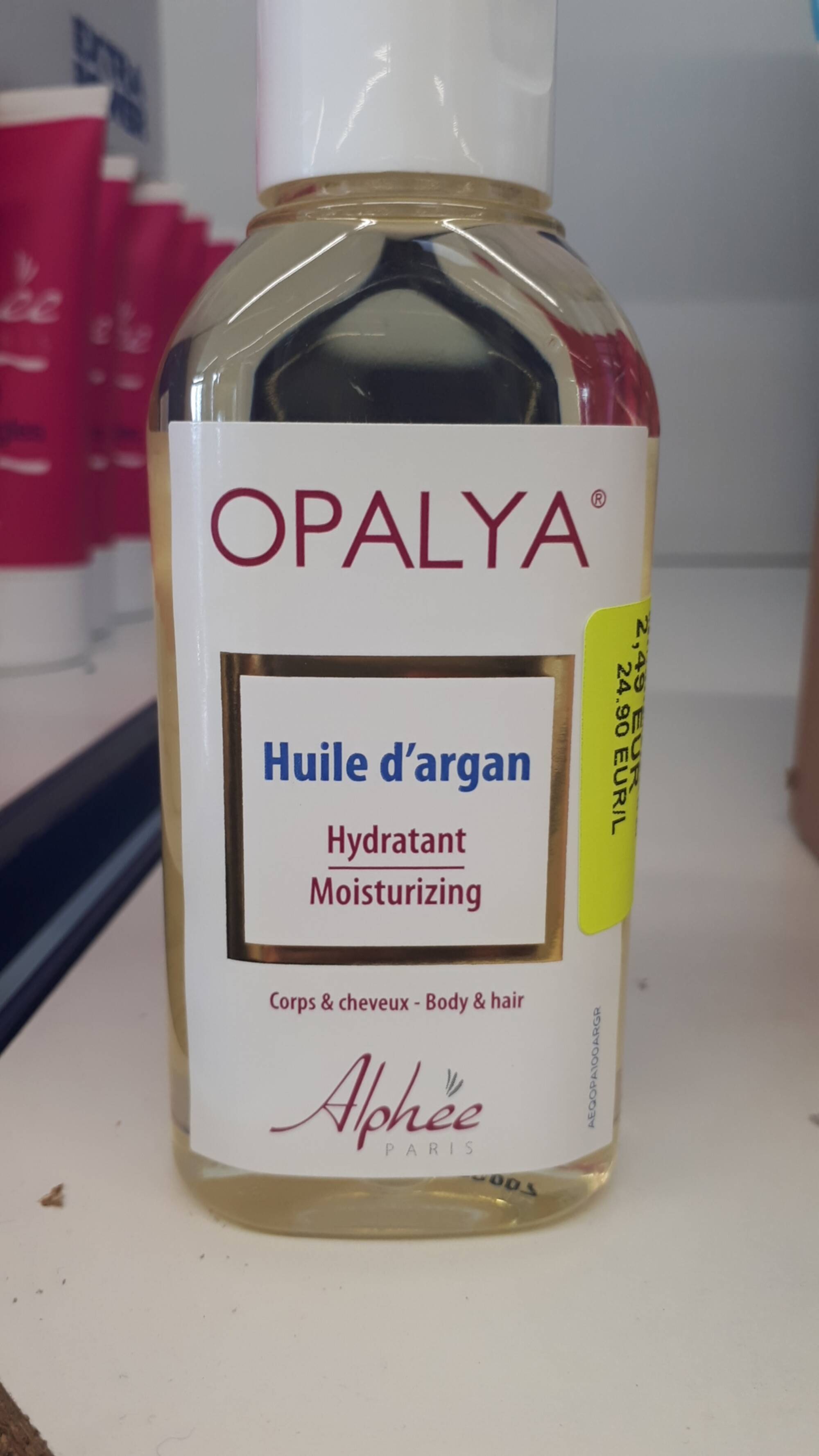 OPALYA - Huile d'argan hydratant corps & cheveux