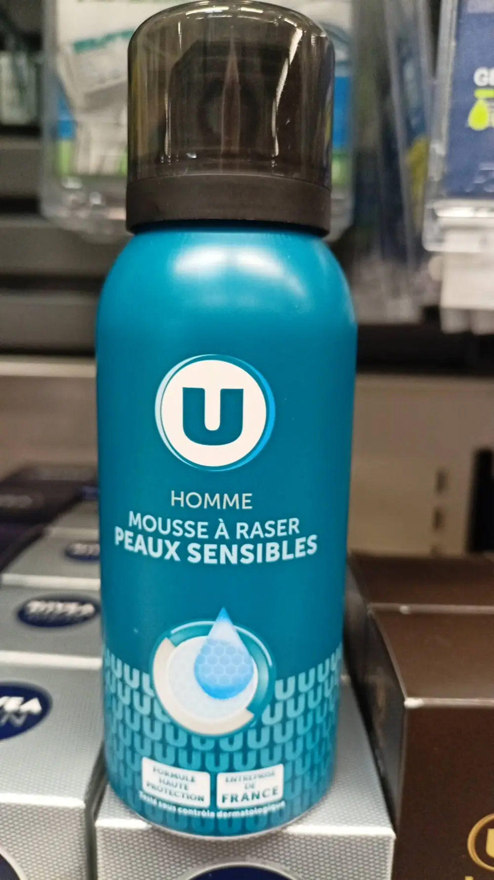 U - Homme - Mousse à raser peaux sensibles