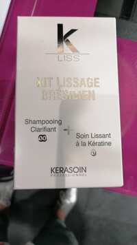 K LISS - Kit Lissage Brésilien - Shampooing Clarifiant + Soin Lissant